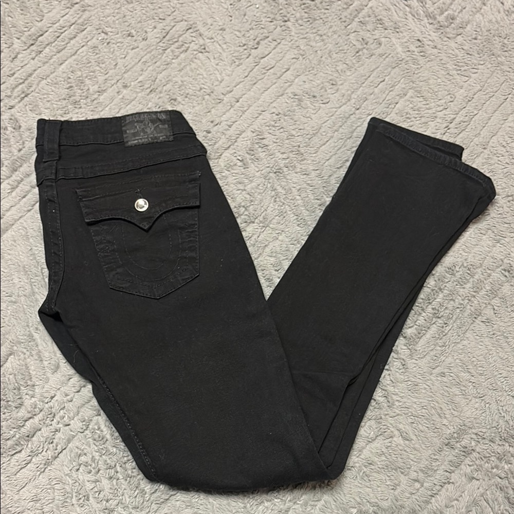 True Religion Black Boot Cut Jeans